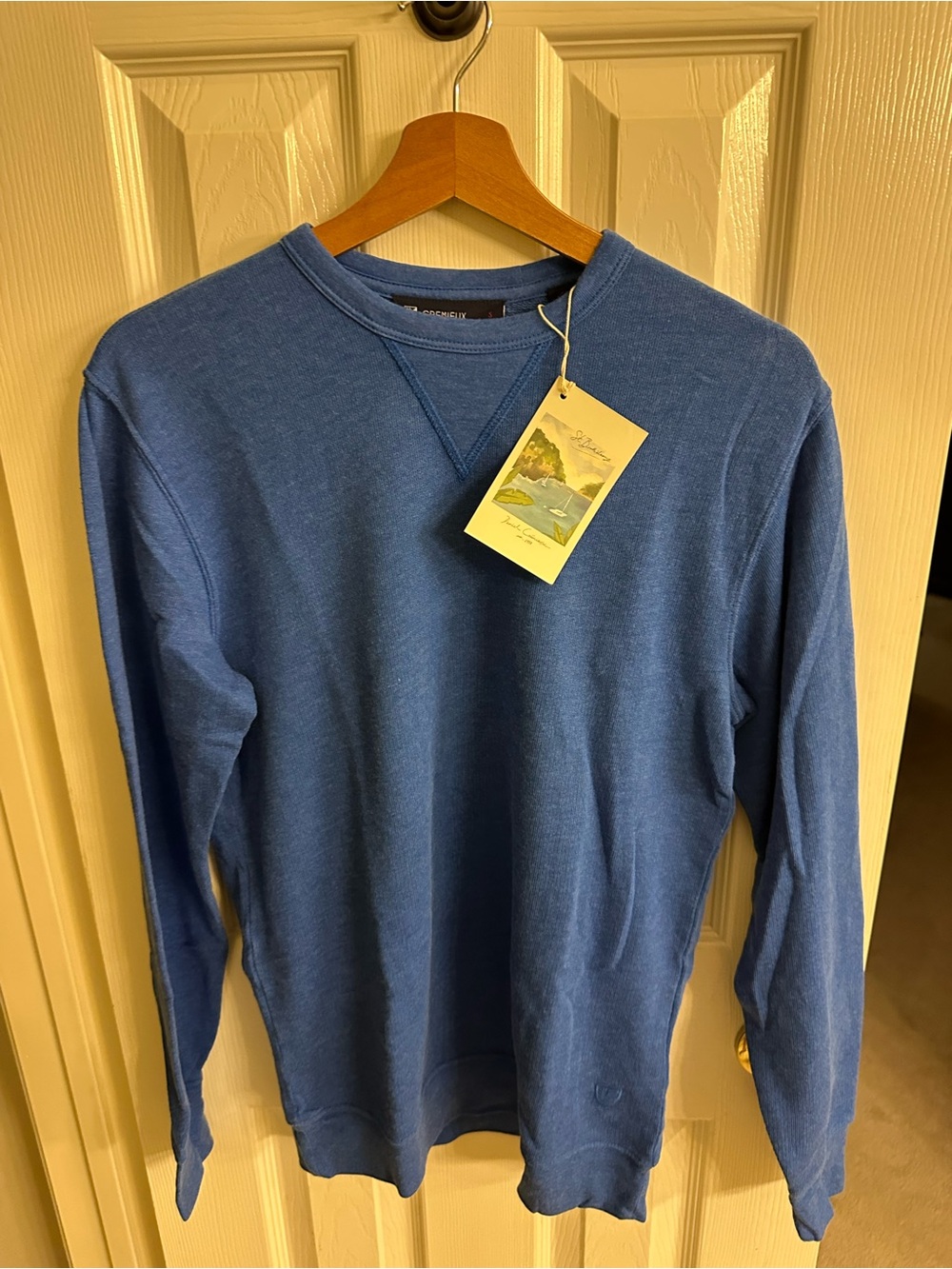 Daniel Cremieux Men's Heathered Blue Crewneck Sweatshirt